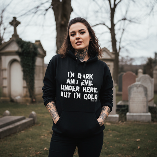 I'm Dark And Evil Under Here, But I'm Cold Pullover Hoodie
