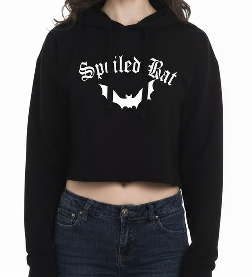 Spoiled Bat Cropped Pullover Hoodie