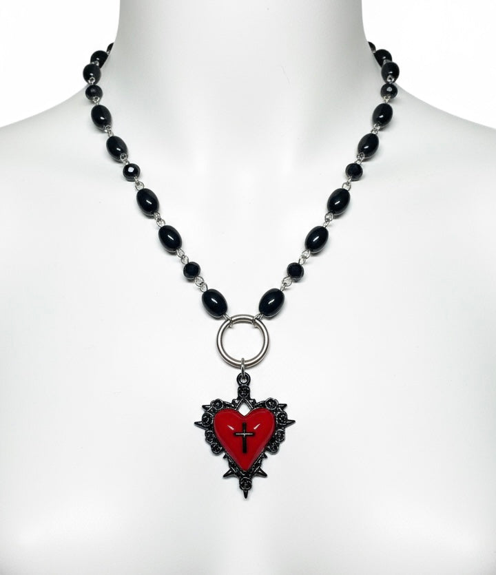 Abigail Heart Cross Necklace