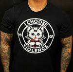 I choose violence men's cat tee by pinky star