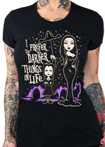 I Prefer the darker things in life adams family tee by pinky star