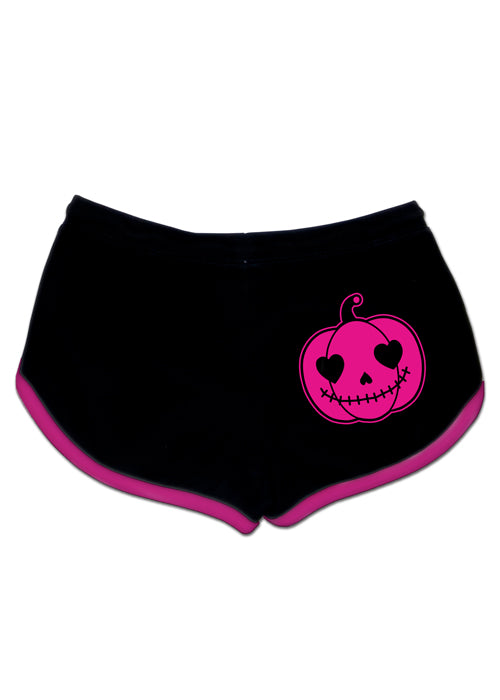 lovely pumpkin gothic booty shorts by pinky star