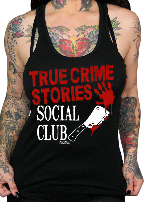 true crime stories social club tank by pinky star