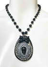 belladonna skull cameo necklace by pinky star