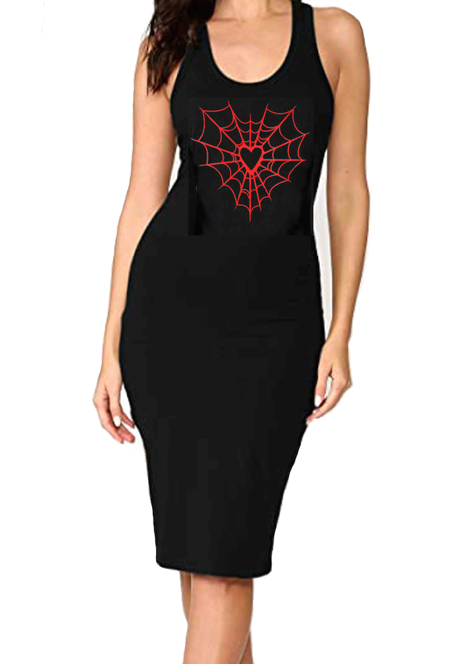 heart web racerbacck tank dress by pinky star