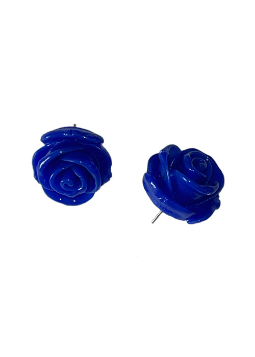 Blue Rose Earrings