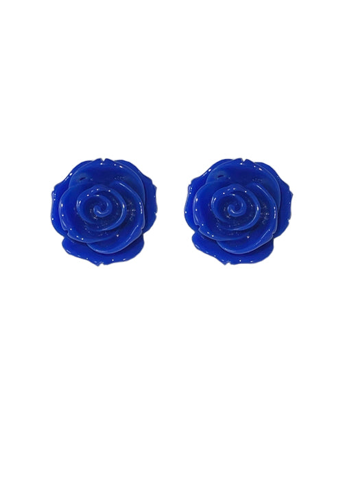 Blue Rose Earrings by PInky Star