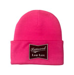 tattooed low life pink beanie - cartel ink - pinky star