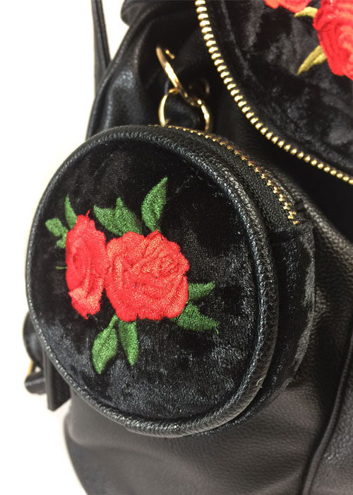 tattooed rose backpack - pinky star