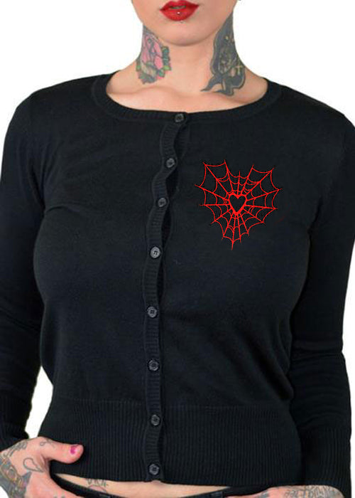 Heart web Cardigan