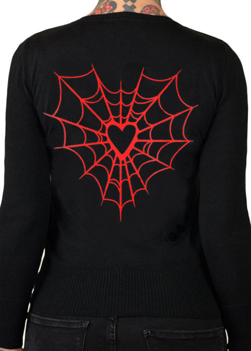 Heart web Cardigan