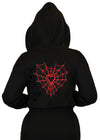 heart web hoodie - pinky star