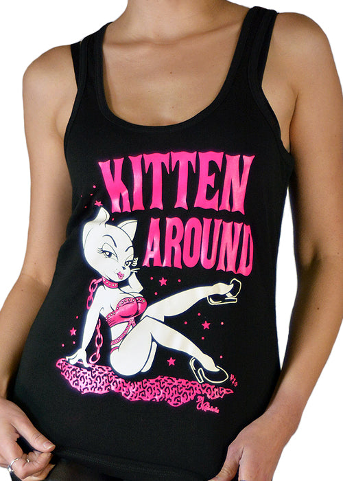 pinky star kitten around tank top - pinky star