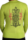 Pinstriped Tiki Lime Cardigan