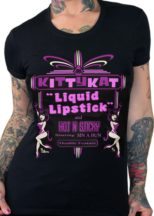 Kitty Kat Liquid Lipstick Burlesque Tee