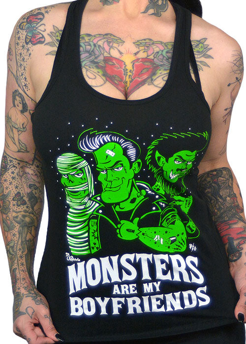 monsters are my boyfriends tank spooky tee by pinky star