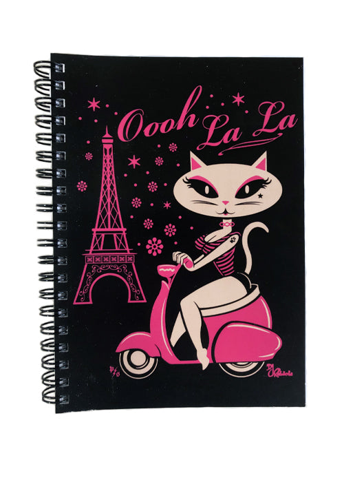 Oooh La La spiral notebook - pinky star