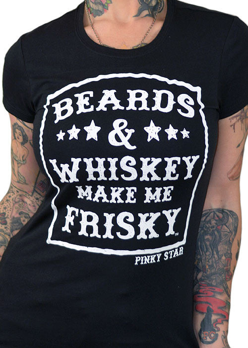 beards and whiskey make me frisky - pinky star