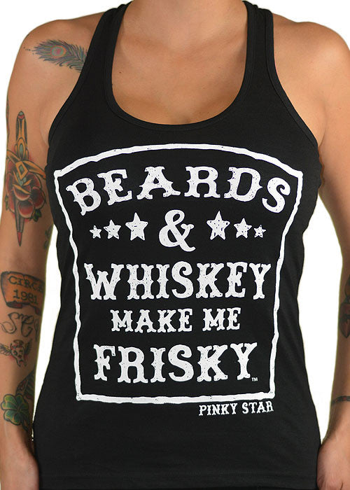 beards and whiskey make me frisky - pinky star