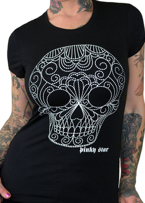 The Quilted Sugar Skull Tee