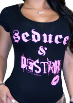 seduce and destroy logo - pinky star