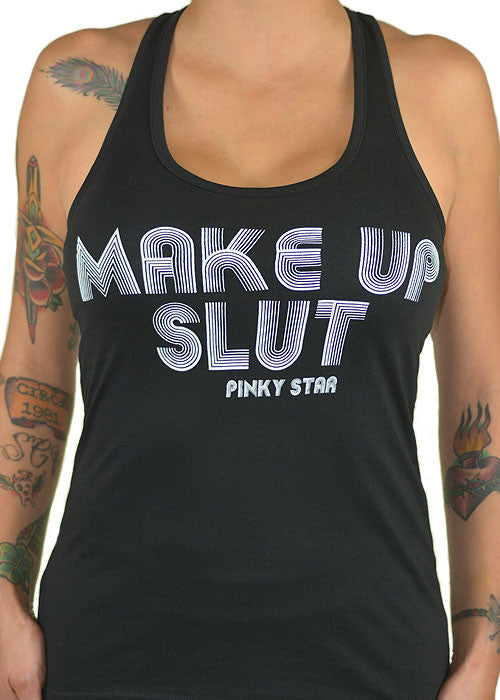 Make Up Slut Racerback Tank Top