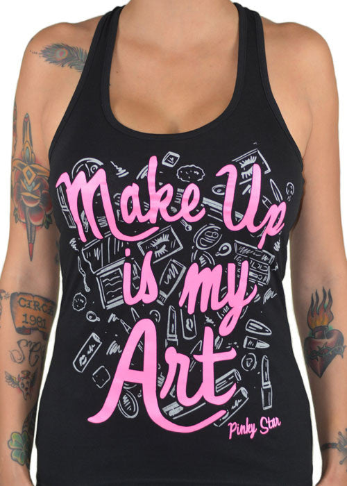 Make Up Is My Art Racerback Tank