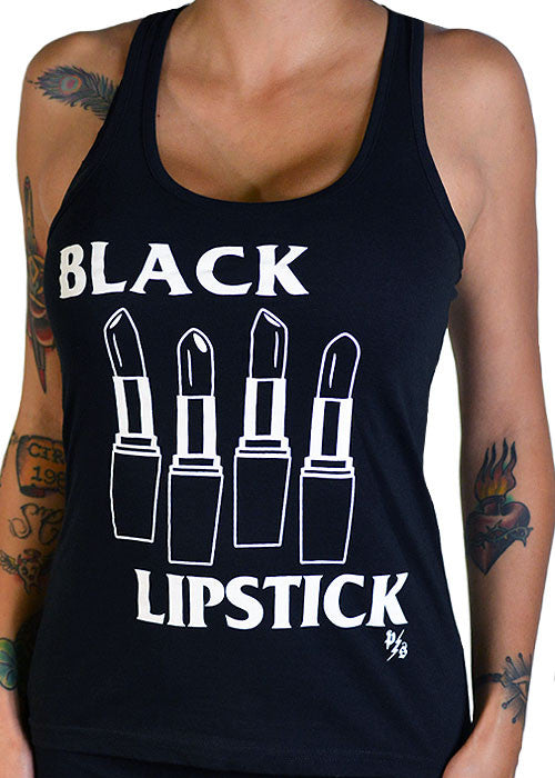 Black Lipstick Racerback Tank Top