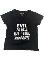 evil as hell but I still need cuddles - pinky star - plus size