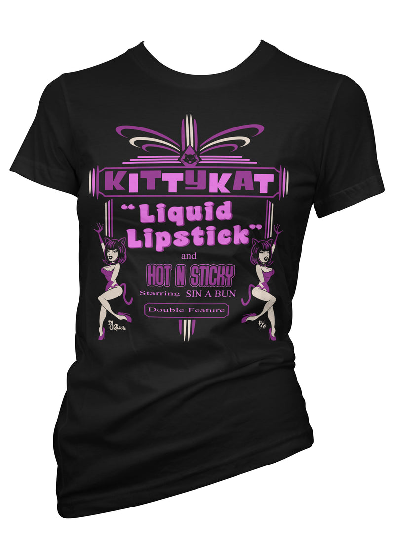 Kitty Kat Liquid Lipstick Burlesque Tee