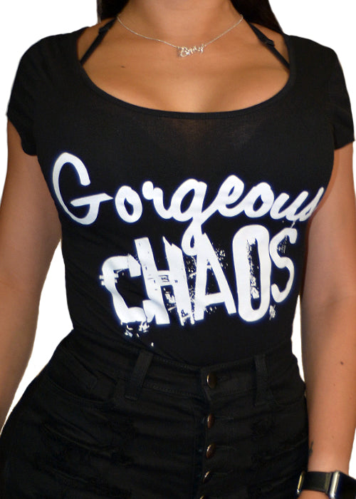 gorgeous chaos bodysuit - pinky star