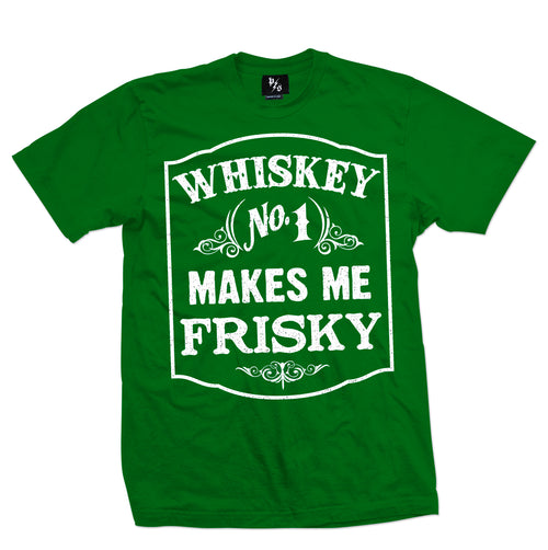 whiskey makes me frisky tee - pinky star