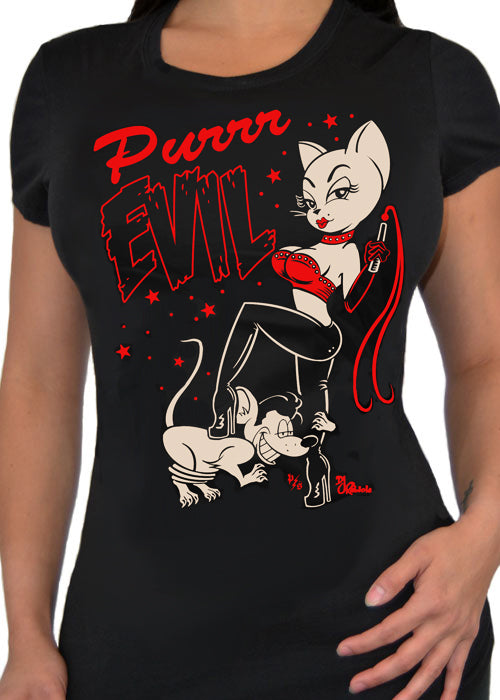 purrr evil cat tee - pinky star