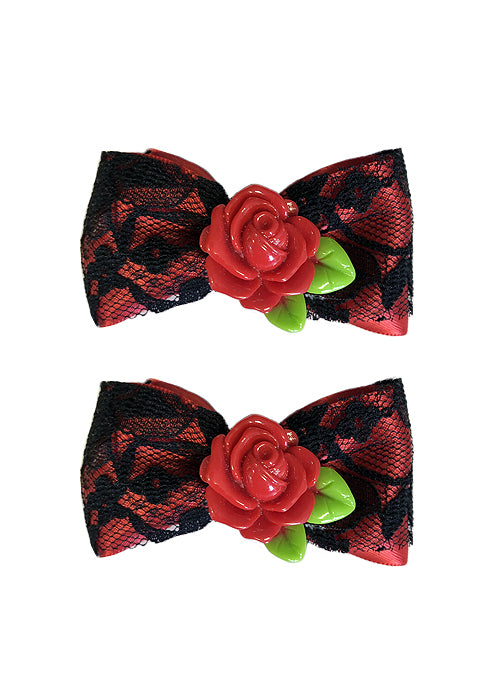 red rose bows - pinky star