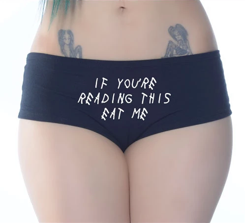 if you're reading this eat me booty shorts - cartel ink - pinky star
