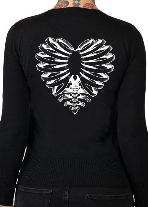 skeleton heart gothic cardigan by pinky star