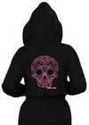 Sugar Skull Cropped Pullover Hoodie