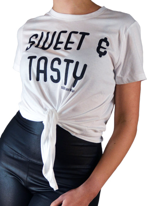 Sweet And Tasty Tie Cropped Tee