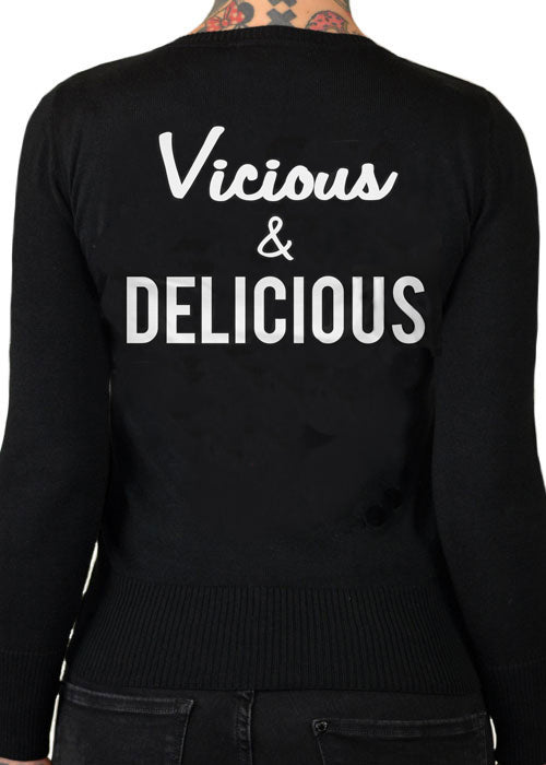 vicious and delicious cardigan - pinky star