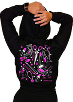 weapons of choice cropped hoodie - pinky star